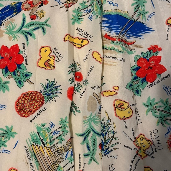 J. Crew Cream Skirt with Tropical Print - Picture 2 of 3